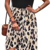 HOTOUCH Women’s Summer Short Sleeve A-Line Midi Dresses Casual Floral T-Shirt Dress Flowy Beach Sundress with Pockets