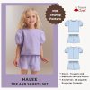 Halee top and shorts set – PDF sewing pattern | Beginner friendly pattern for girl | Printable sewing pattern | Easy sewing pattern for kids