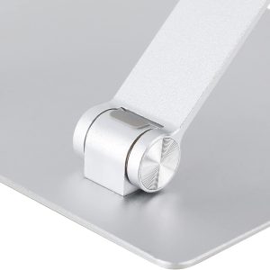 Basics Ergonomic and Foldable Laptop Stand for Desk, Adjustable Riser, Fits all Laptops and Notebooks up to 17.3 Inch, 10 x 8.7 x 6 in, Silver
