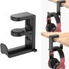 Dual Monitor Stand – Full Adjustable Monitor Desk Mount Swivel Vesa Bracket with C Clamp, Grommet Mounting Base for 13 to 32 Inch Computer Screens – Each Arm Holds 4.4 to 19.8lbs
