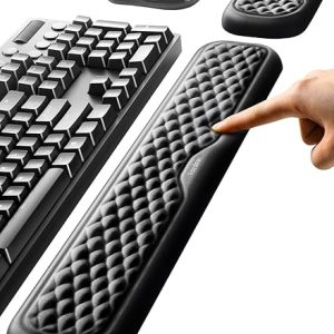 Wrist Rest for Keyboard and Mouse, Computer Ergonomic Wrist Support Pad, Soft Memory Foam Arm Cushion for Desk, Palm Hand Office Laptop Typing