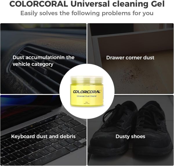 Cleaning Gel Universal Dust Cleaner for PC Keyboard Car Detailing Office Electronics Laptop Dusting Kit Computer Dust Remover, Computer Gaming Car Accessories, Gift for Men Women 160g