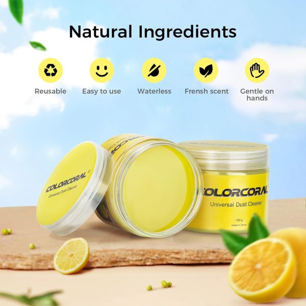 Cleaning Gel Universal Dust Cleaner for PC Keyboard Car Detailing Office Electronics Laptop Dusting Kit Computer Dust Remover, Computer Gaming Car Accessories, Gift for Men Women 160g
