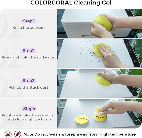 Cleaning Gel Universal Dust Cleaner for PC Keyboard Car Detailing Office Electronics Laptop Dusting Kit Computer Dust Remover, Computer Gaming Car Accessories, Gift for Men Women 160g