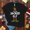 Jacked Elf Christmas T-shirt for Men and Women, Body Builder Weight Lifting Gift, Unisex Holiday Fitness Gym Tee