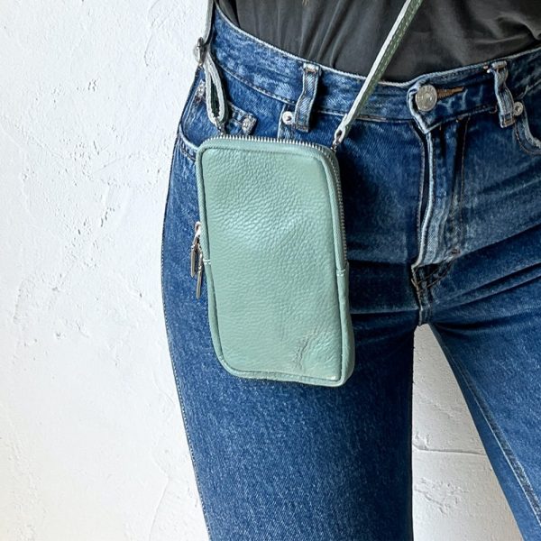 Leather cell phone bag for women, mobile phone crossbody bag, personalized phone purse, phone purse, birthday present, gift for her