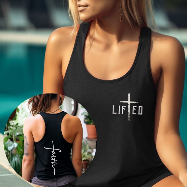 Christian Workout Racerback Tank Gift for Her, Fitness Faith Tank, Jesus Work Out Tank Tops, Christian Gym Wear, Jesus is King Merch