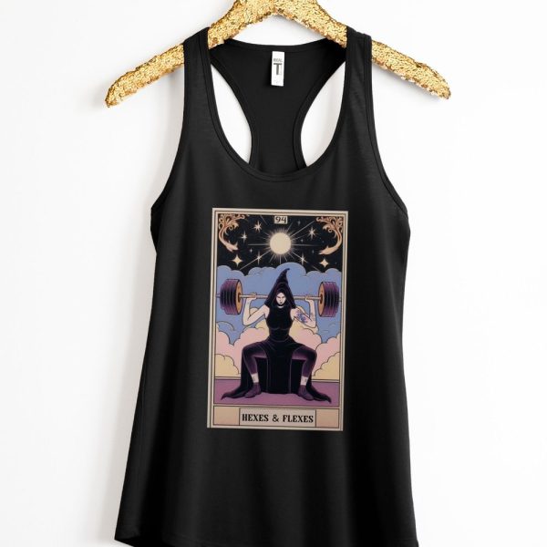 Witchy Gym Tank Top, Ladies Fitness, Gym Lover Gift, Witch Crossfiter, Weight Lifting Personal Trainer Tanktop, Muscle Mommy Workout Clothes