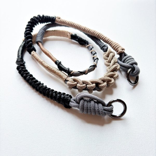 Phone Crossbody Strap Black Grey Beige – Macrame Custom Lanyard for Bags Purses & Cameras