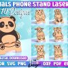 Cell Phone Holders stand Laser File – 3 DESIGNS ALL LETTERS glowforge svg lightburn design laser cutting