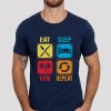 Eat Sleep Gym Repeat Shirt, Gym Shirt, Workout Shirt, Exercise Shirt, Weightlifting Shirt, Workout Motivation, Gym Gift, Gym Apparel