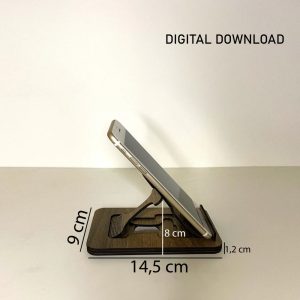 Laser Cut Files Telephone Stand, Modern Minimalist Phone Holder, Perfect for Desk Organization, Unique Gift for Tech Lovers
