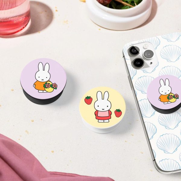 Strawberry Rabbit Phone Holder, Japanese Cartoon Kindle Grip, Lucky Rabbit Phone Grip, Bunny Charm Gift, Strawberry Manga Aesthetic