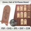 Laser Cut Multi Cell Phone Rack Phone Holder Desktop Organizer Storage Box For Classroom Office 3mm SVG Files Mobile Phone Store Rack