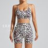 Stylish Women’s Athletic Outfit, High-Waisted Leggings with Crop Top, Great for Yoga and Casual Wear, Crafted from Soft and Stretchy Fabric