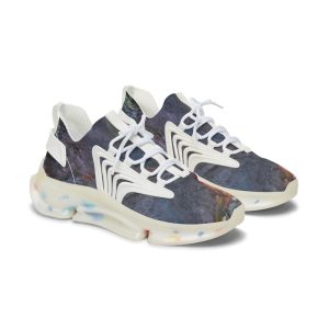 Buffalo Art Inspired – Mesh Sneakers, Custom Print by Teresa Sullivan – Women’s Shoes, Unique Pattern Design, Athletic Footwear