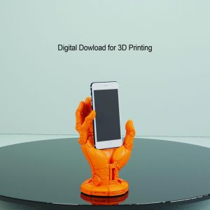 3D Printable Android Robot Hand Phone Holder STL File | Unique Desk Gadget | Digital Download for 3D Printing