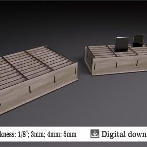 Phone Storage Organizer – Laser Cut Storage Rack with 18, 30, or 40 Slots