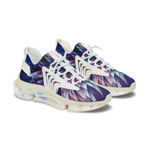 Vibrant Women’s Mesh Sneakers with Colorful Geometric Design, Trendy Athletic Shoes for Fitness, Casual Wear, Gift Idea, Summer Style