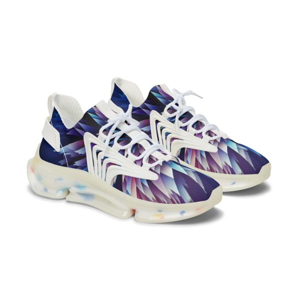 Vibrant Women’s Mesh Sneakers with Colorful Geometric Design, Trendy Athletic Shoes for Fitness, Casual Wear, Gift Idea, Summer Style
