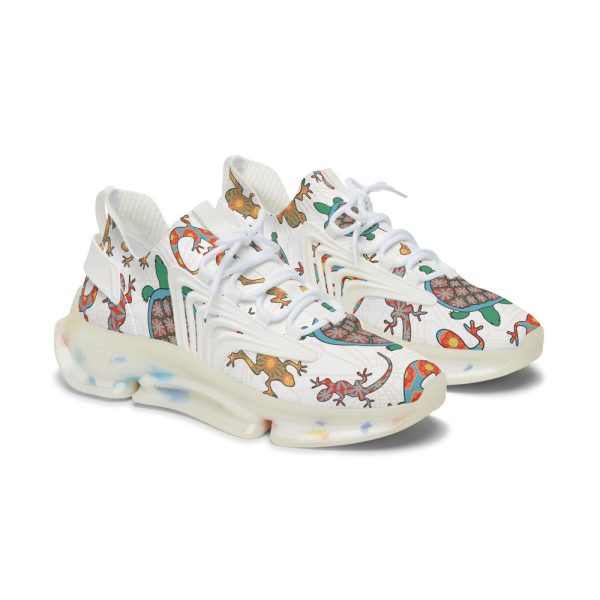 Colorful Frog and Turtle Women’s Mesh Sneakers