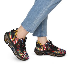 Bohemian Style Women’s Mesh Sneakers – Vibrant Fashionable Footwear, Casual Sneakers, Colorful Athletic Shoes, Unique Gift for Her, Summer
