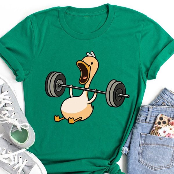 Funny Gym Duck Shirt, Weightlifting Duck Tee, Workout Animal Shirt, Cute Fitness Gym Tee, Lifting Humor Shirt, Gym Lover Gift, Workout Shirt