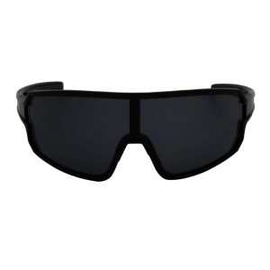 CYCLONE – Rectangle Sports Shield Sunglasses Matte Black Dark Smoke Tint