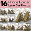 3D Valentine’s Day phone stands bundle, wooden phone holder laser cut, Valentine quotes and sayings svg, mobile phone display, love svg