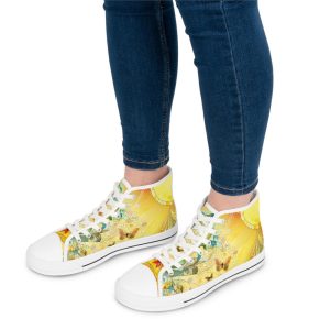 High Top Sneakers, Summer Vibes Women’s Shoes, Beach Sneaker, Vacation Sneaker, Casual Sneakers, Trendy Footwear