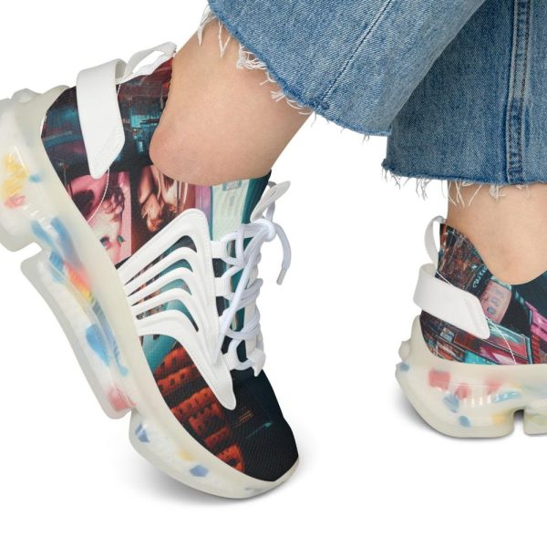 Fashion-Forward Women’s Mesh Sneakers, Trendy Footwear for Active Lifestyles, Comfortable Spring/Summer Sneakers, Unique Art Sneakers, Cool